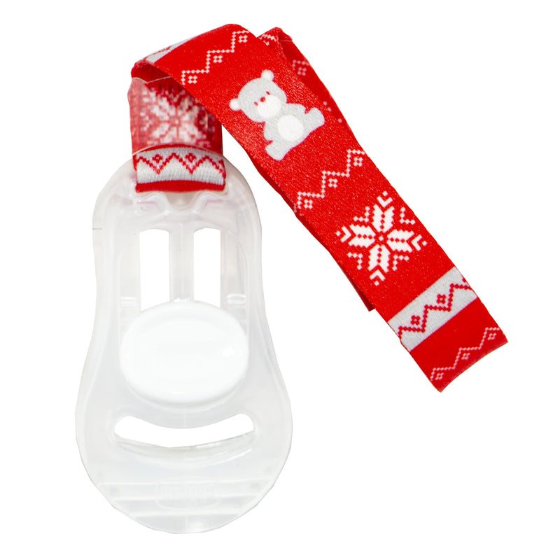 Chicco Soother Clip - Christmas Red