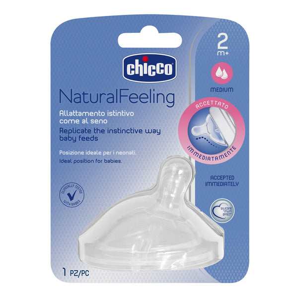 Chicco Natural Feeling TEAT - 2m+ Med Flow 1pk