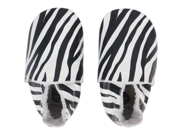 Bobux Shoes: Soft Sole Zebra Print White