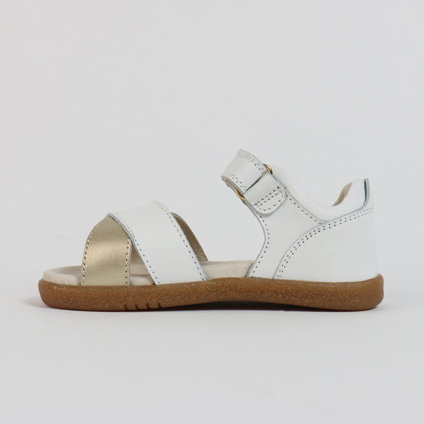 Bobux Shoes: Step Up Sail - White + Misty Gold