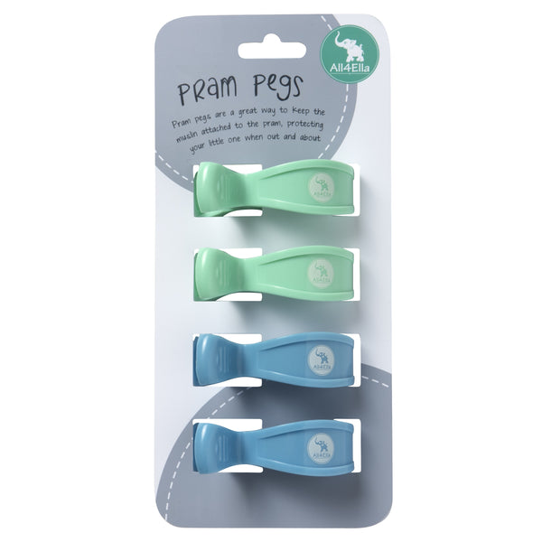 4 Pack Pegs - Mix Blue/Green