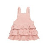 Cord Overall Frill Dress
