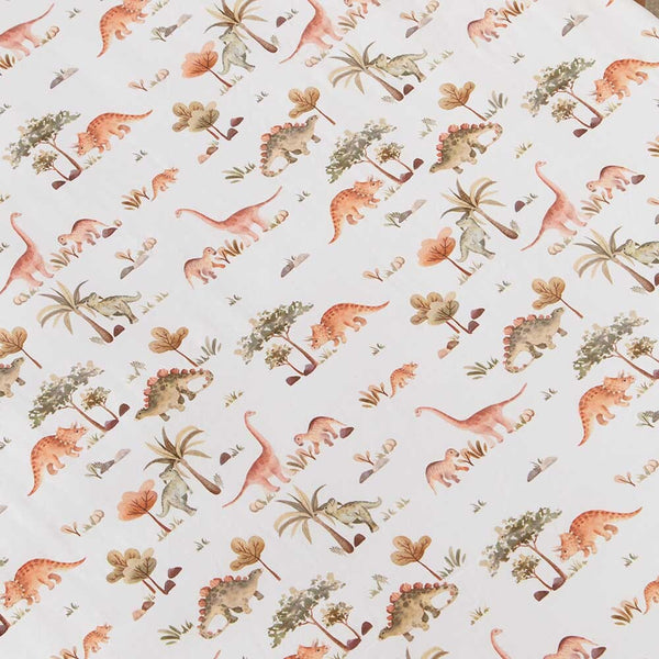 Snuggle Hunny Fitted Cot Sheet - Dino