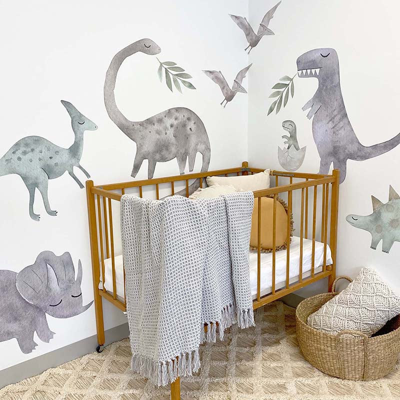 Watercolour Dinosaurs Wall Decal Set