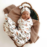 Snuggle Hunny Baby Jersey Wrap & Beanie Set - Dino