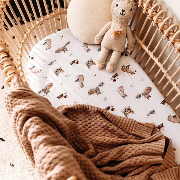 Snuggle Hunny Diamond Knit Baby Blanket - Hazelnut