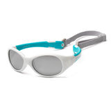 Koolsun Flex Kids Sunglasses - White Aqua | 3-6yrs