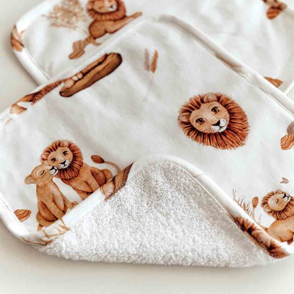 Organic Wash Cloths - Lion (3pk)