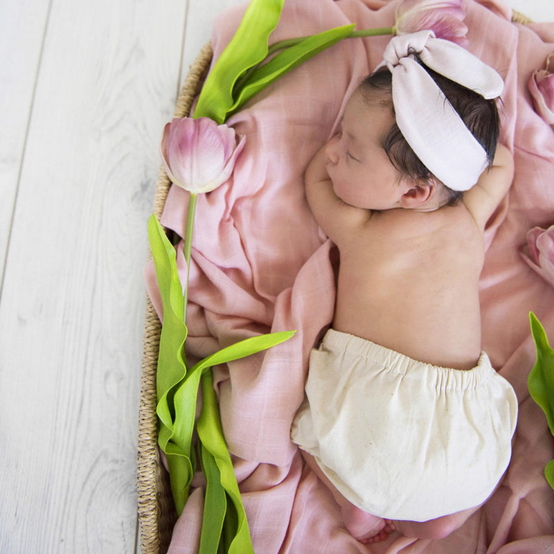 Organic Muslin Wrap - Musk Pink