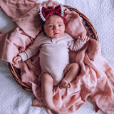 Organic Muslin Wrap - Musk Pink