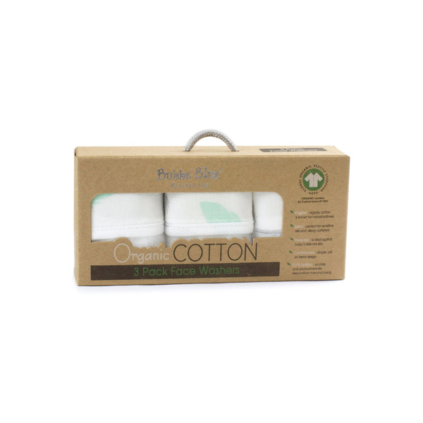 New Organic Feathers 3 pack Face Washers