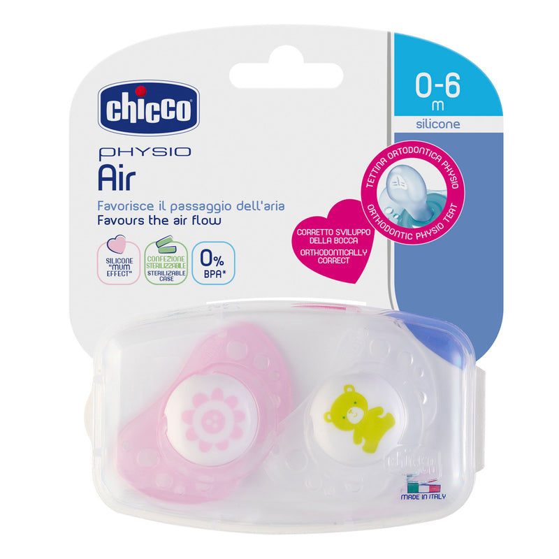 Chicco Soother - Physio Air 2pk (0-6mths)