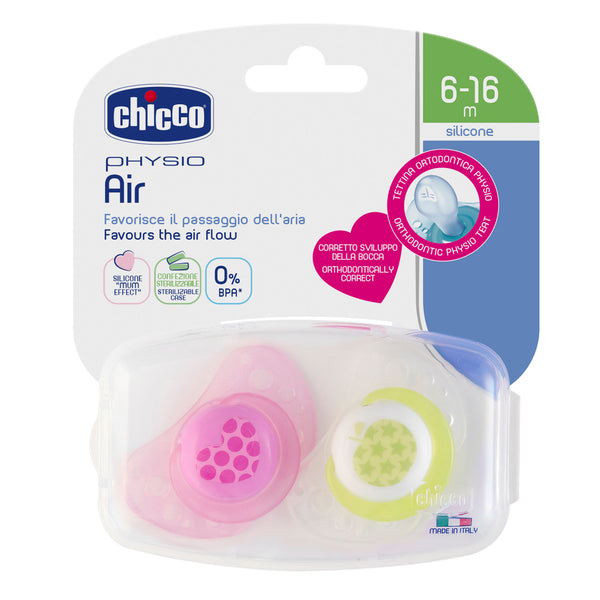Chicco Soother - Physio Air 2pk (6-16mths)