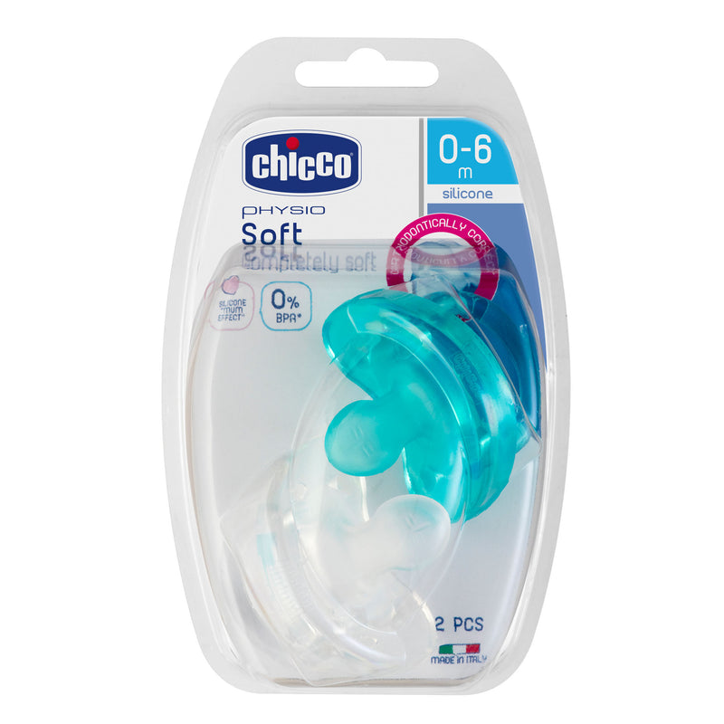 Chicco Soother - Physio SOFT 2pk (0-6mths)