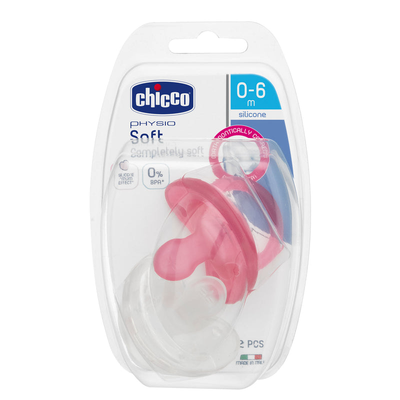Chicco Soother - Physio SOFT 2pk (0-6mths)