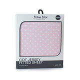Pink Polka Dot Jersey Cot Fitted Sheet