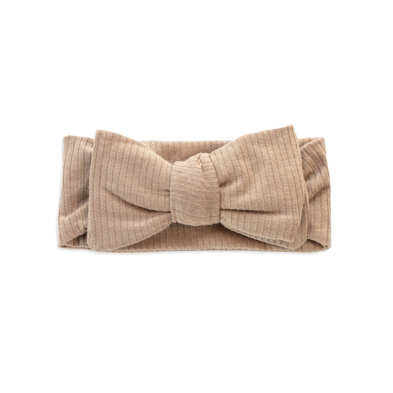 Mod & Tod Ribbed Bow Headband - Mocha