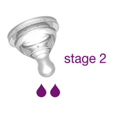 b.box Baby Bottle Anti-Colic Teat - Stage 2 (3-6m) | 2pk