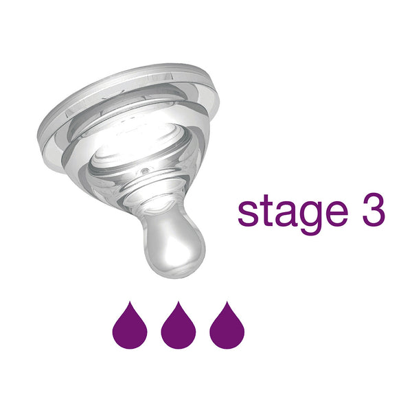 b.box Baby Bottle Anti-Colic Teat - Stage 3 (6m+) | 2pk